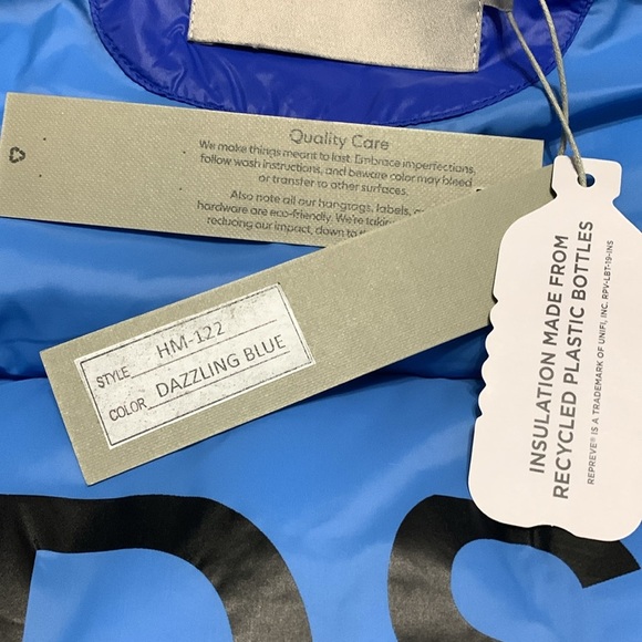 Hudson Blue Puffer Coat Sz M - Picture 4 of 15